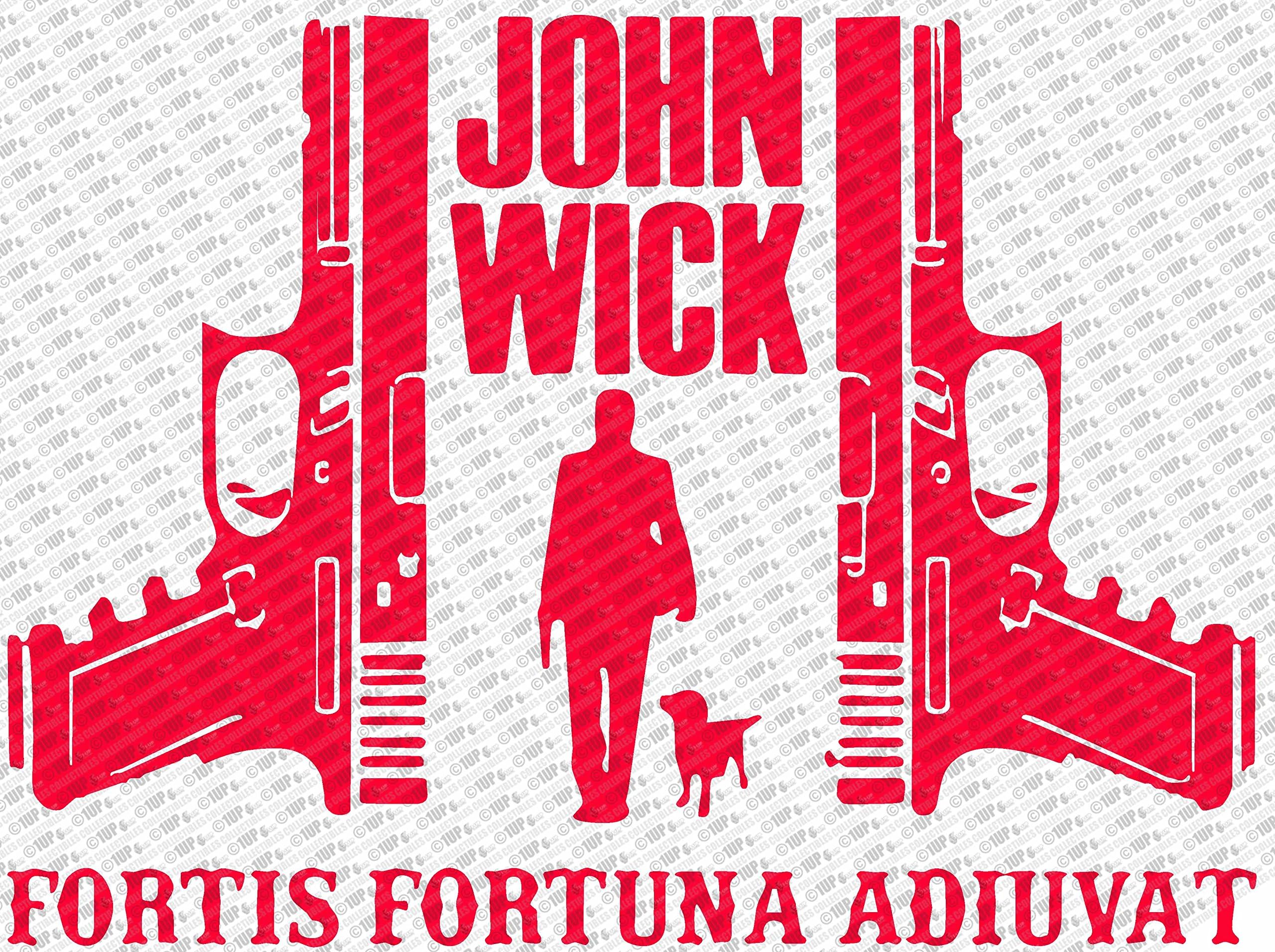 John Wick 2 - Fortis Fortuna Adiuvat Die Cut Vinyl Decal Sticker (18", Red)