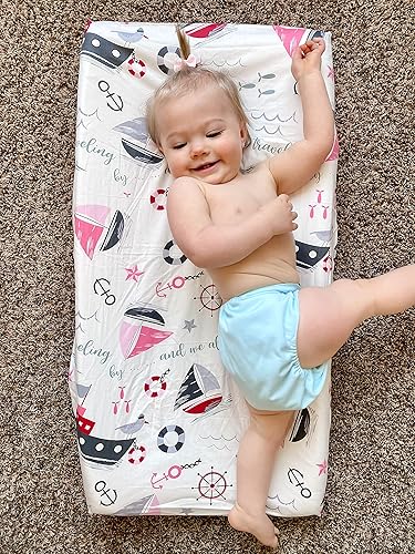 Miniatura 8 de ALVABABY - Funda para colchón de cunacolchoneta de cambiador de bebé, 100% algodón orgánico, suave y ligera. para niños y niñas.