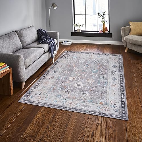 Miniatura 7 de Bellini Rugs Alfombra lavable a máquina con parte trasera antideslizante, alfombra de sala de estar, alfombra de área de cocina, alfombras de área