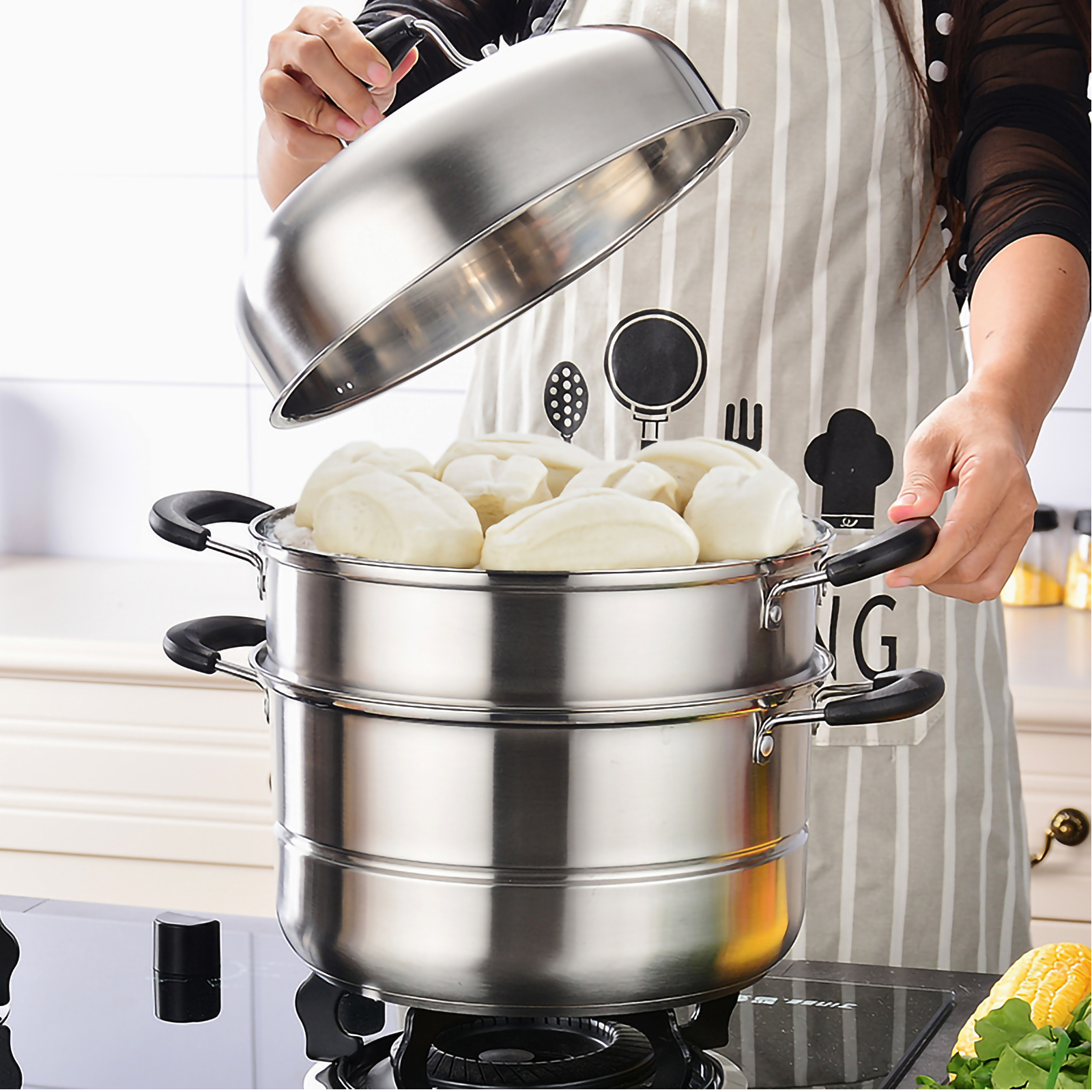 Amazon.com: MANO Steamer Pot for Cooking 11 inch Steam Pots with