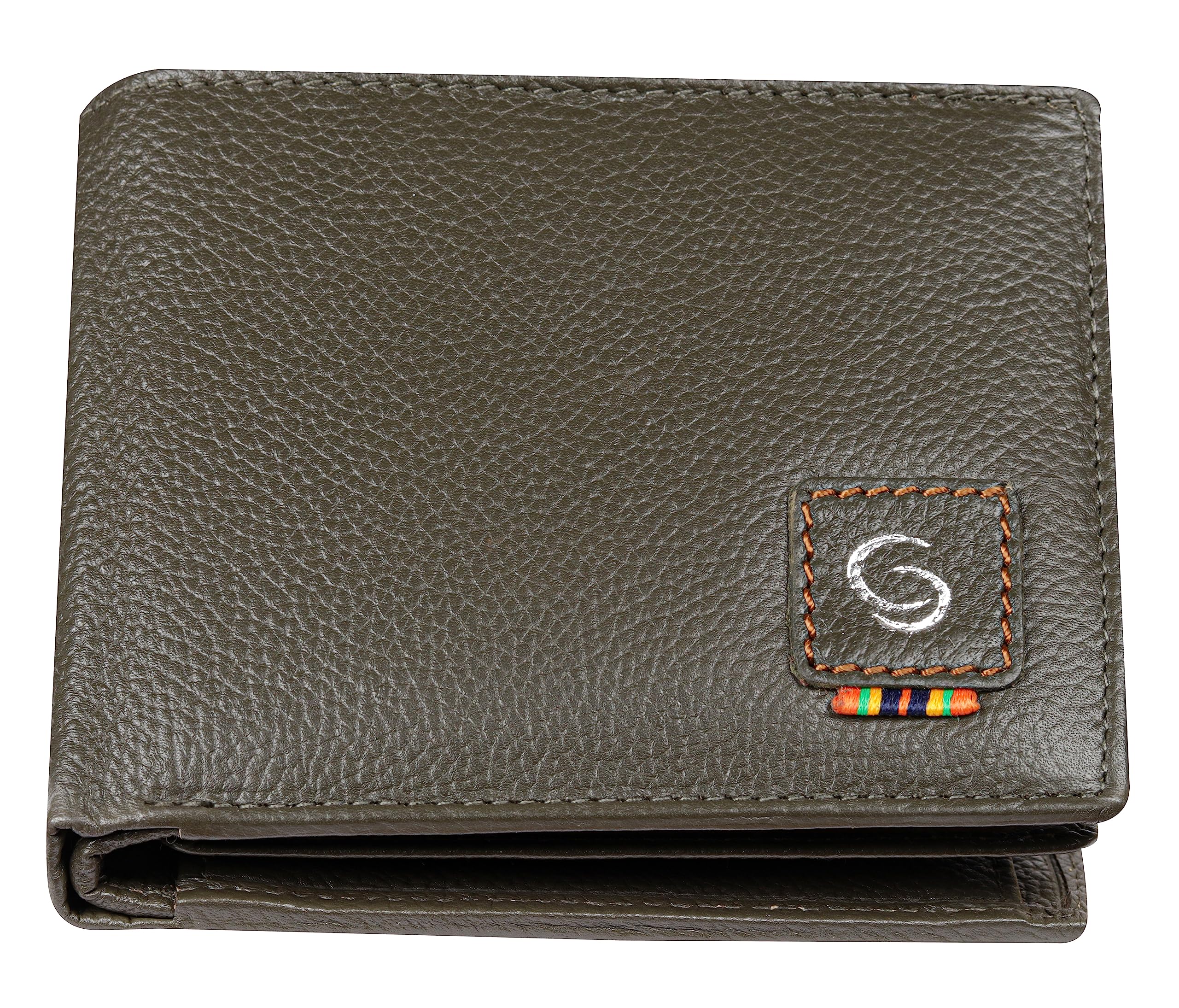 GETOREEFlorence RFID Blocking Leather Men's Wallet BrownGETOREE Florence RFID Blocking Leather Men's Wallet Brown, GREEN, Two Fold Wallet