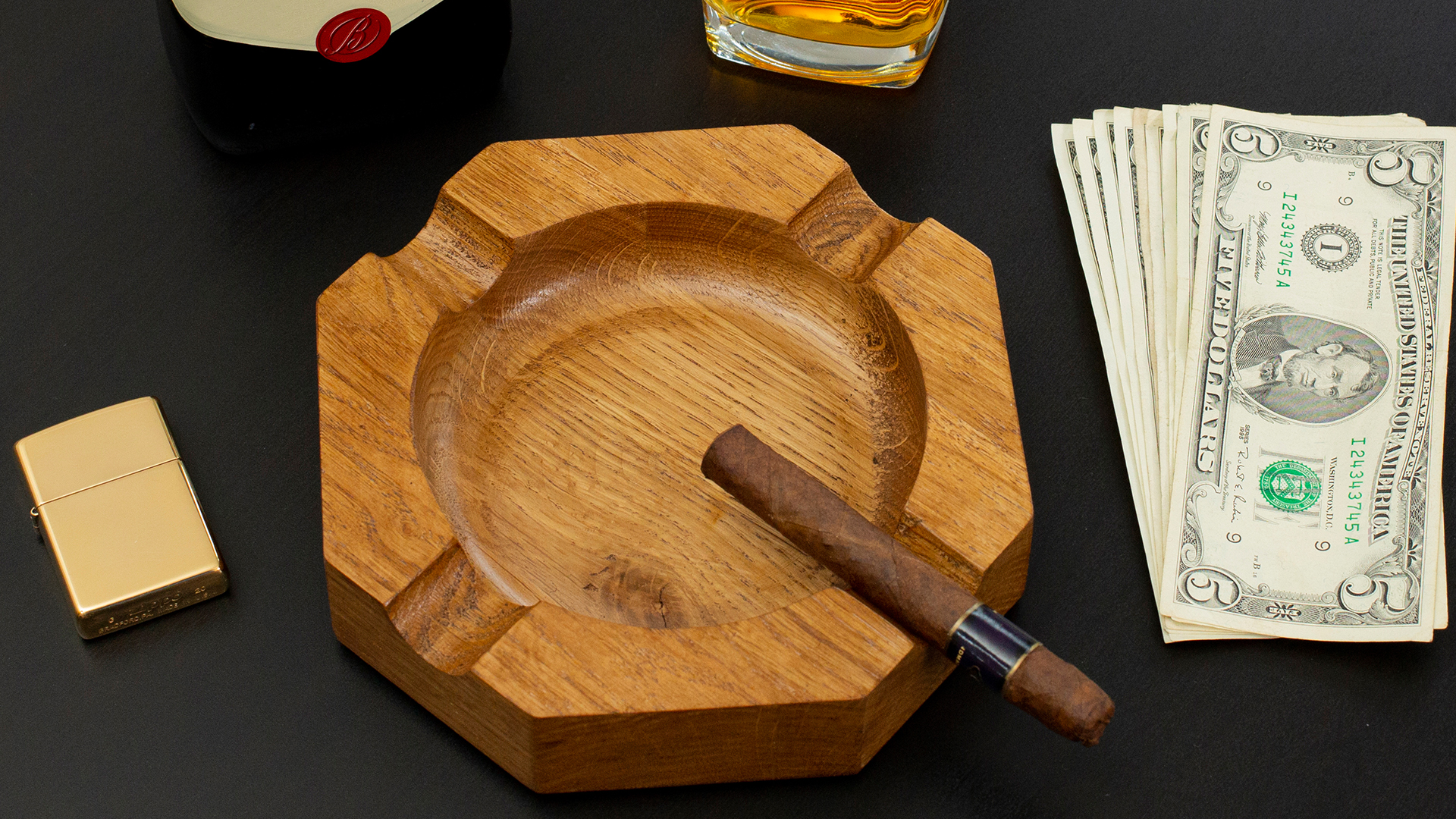 Cenicero De Madera Creativo Con Tapa Y Ranuras – Prueba De Viento, Ecológico Y Decorativo Para Mesa