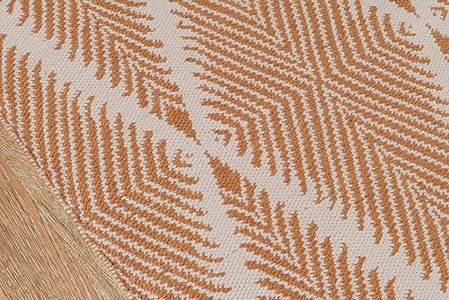 Miniatura 5 de Erin Gates by Momeni River Beacon - Alfombra color naranjo para interiores y exteriores, alfombra tejida a mano de 2pies x 3pies