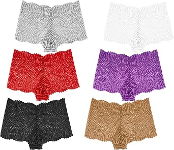 Lace High Waist BoyShort Panties Lingerie Sheapwear Underwear Regular & Plus Size