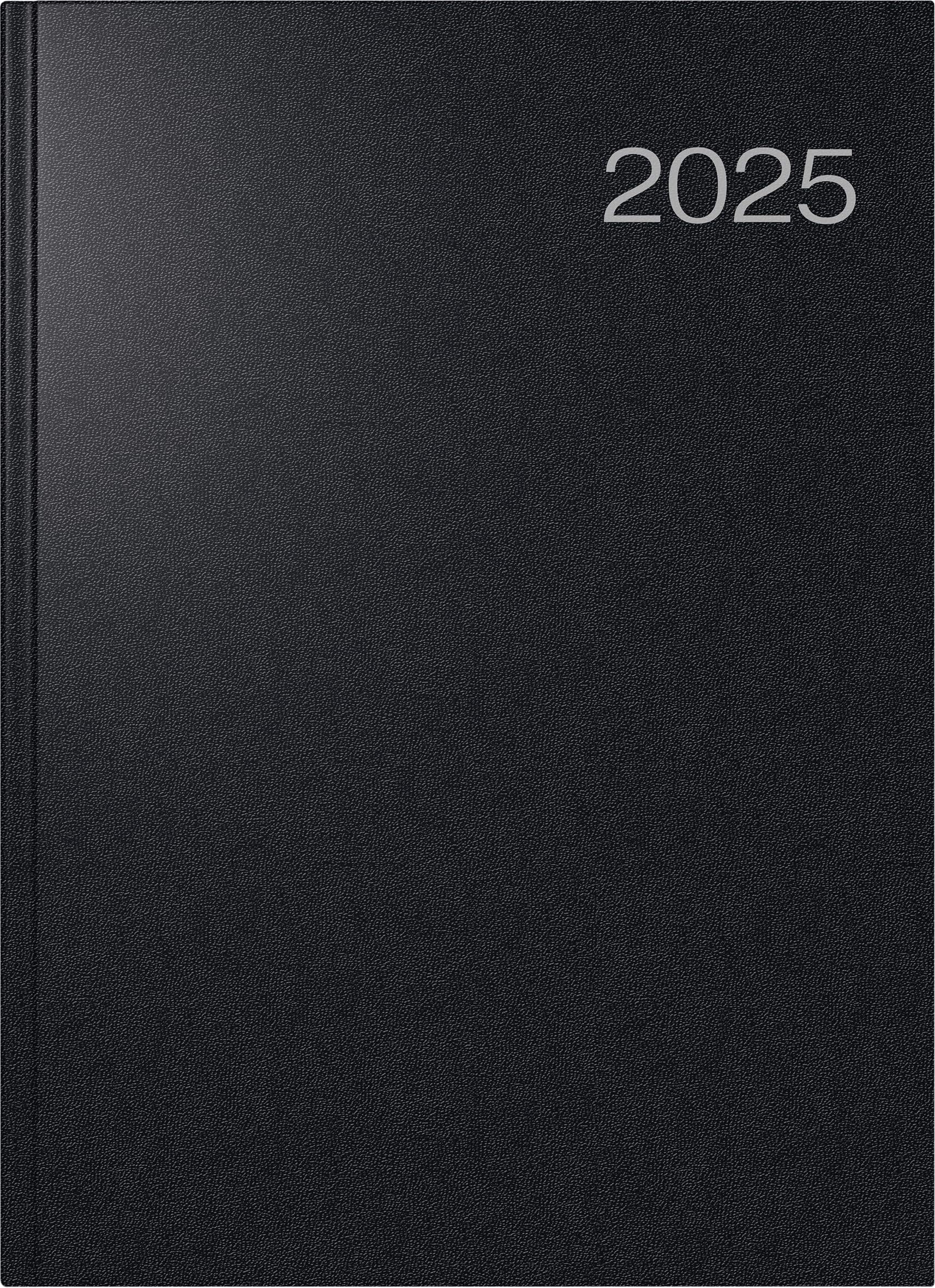 rido/idé Book Calendar Model Conform (2025), 1 Page = 1 Day, A4, 384 Pages, Balacron Cover, Black