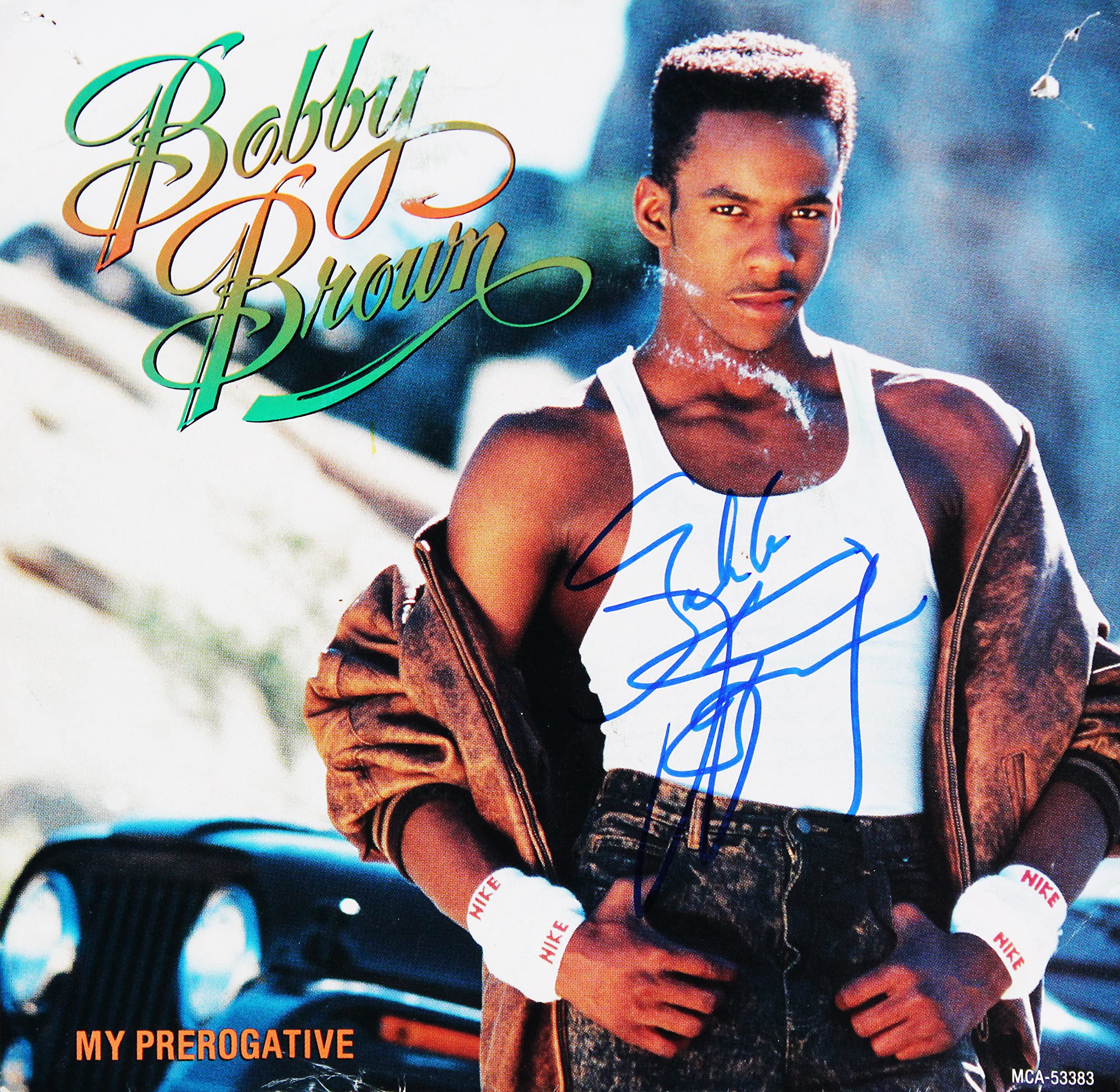 Bobby Brown Signed My Prerogative 45 RPM Single Album Cover BAS