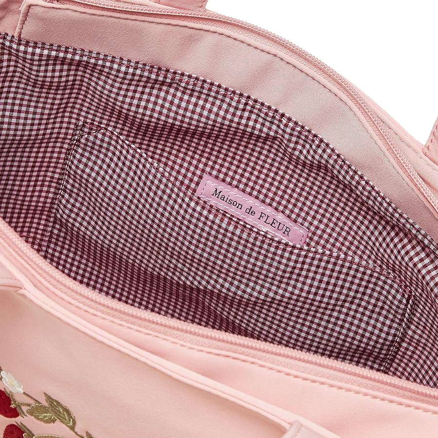 Amazon | [メゾン ド フルール] いちご刺繍サイドポケットトート