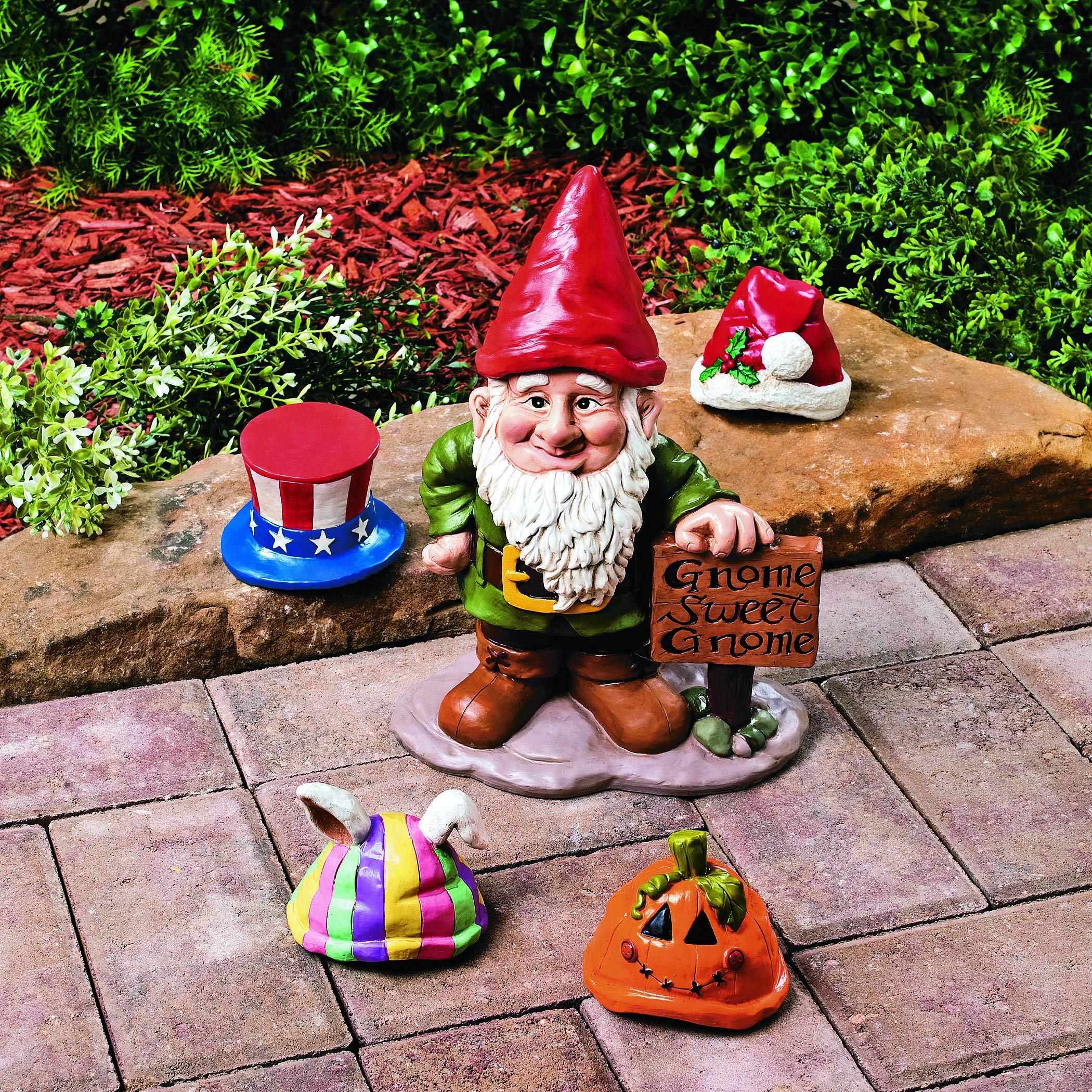 Gnome Greeter with 5 Seasonal Hats and 
