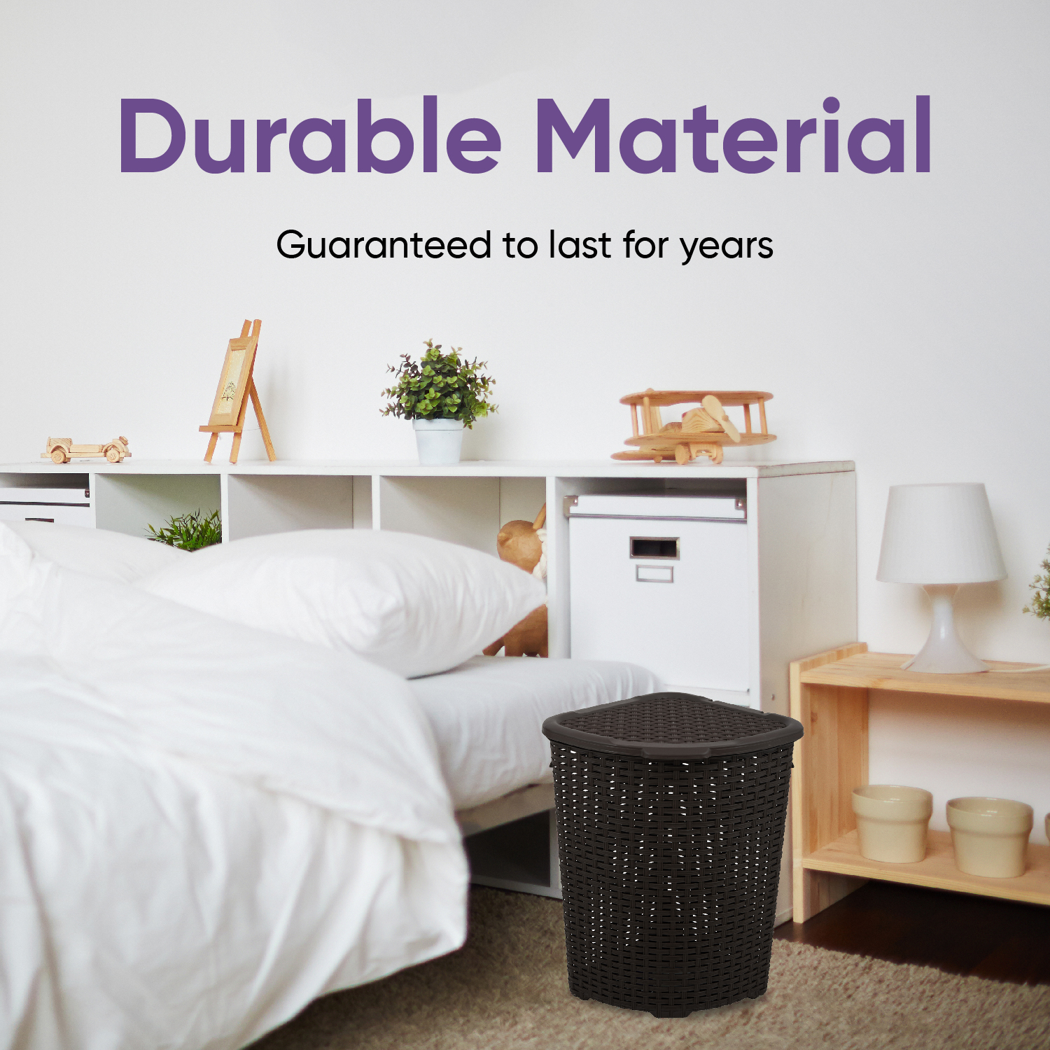 Amazon.com: Plastic Corner Laundry Hamper with Lid, Curved