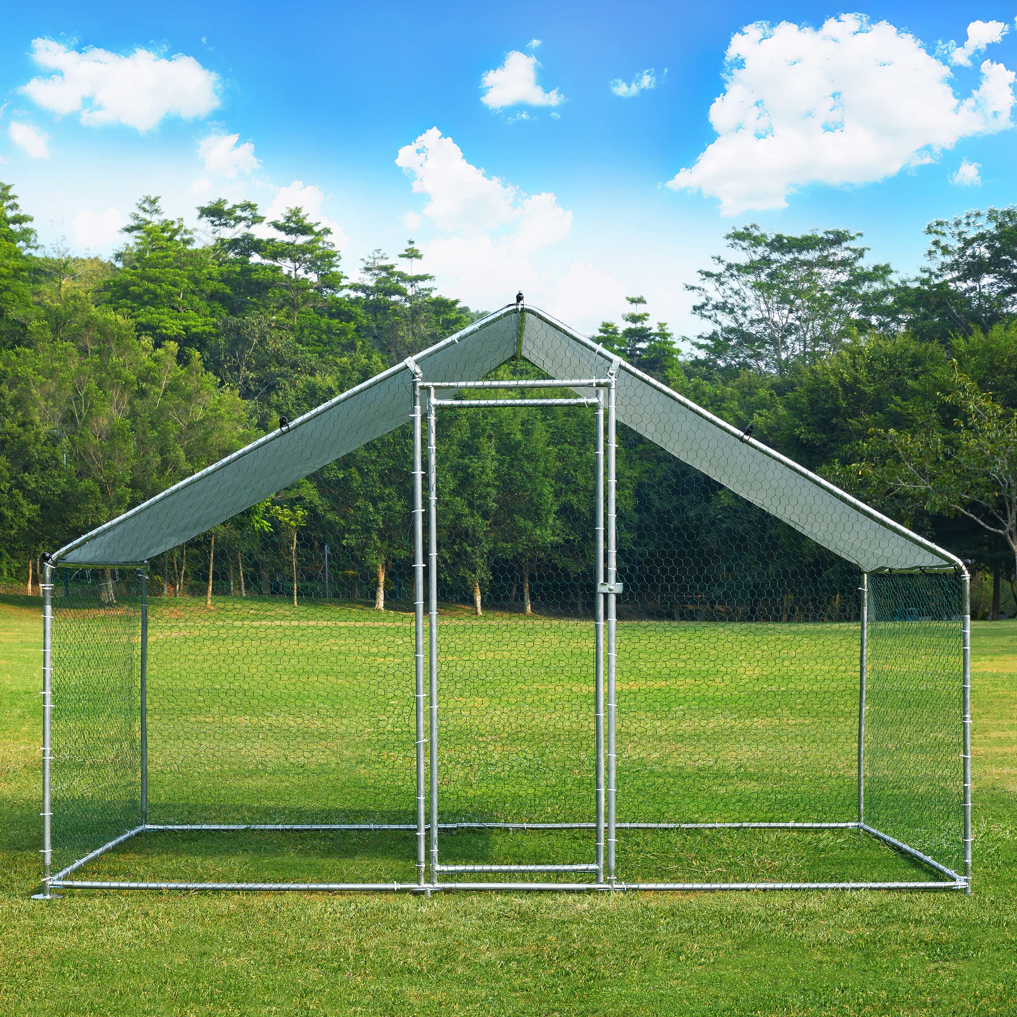 Buy TOETOL Extra Large Metal Chicken Coop Walkin Poultry Cage Hen Run