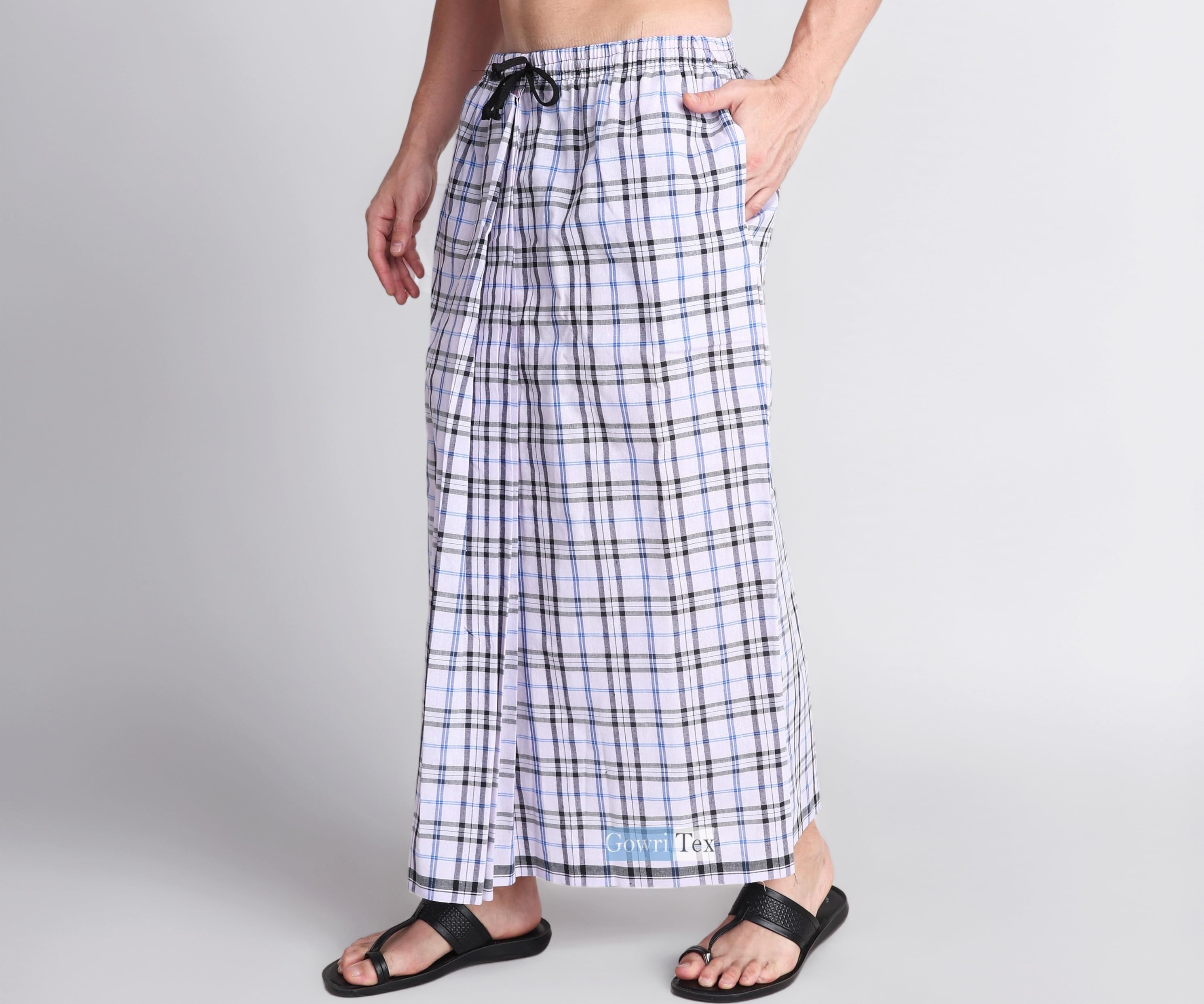 Elastic Premium Cotton Lungis Pack Of 1