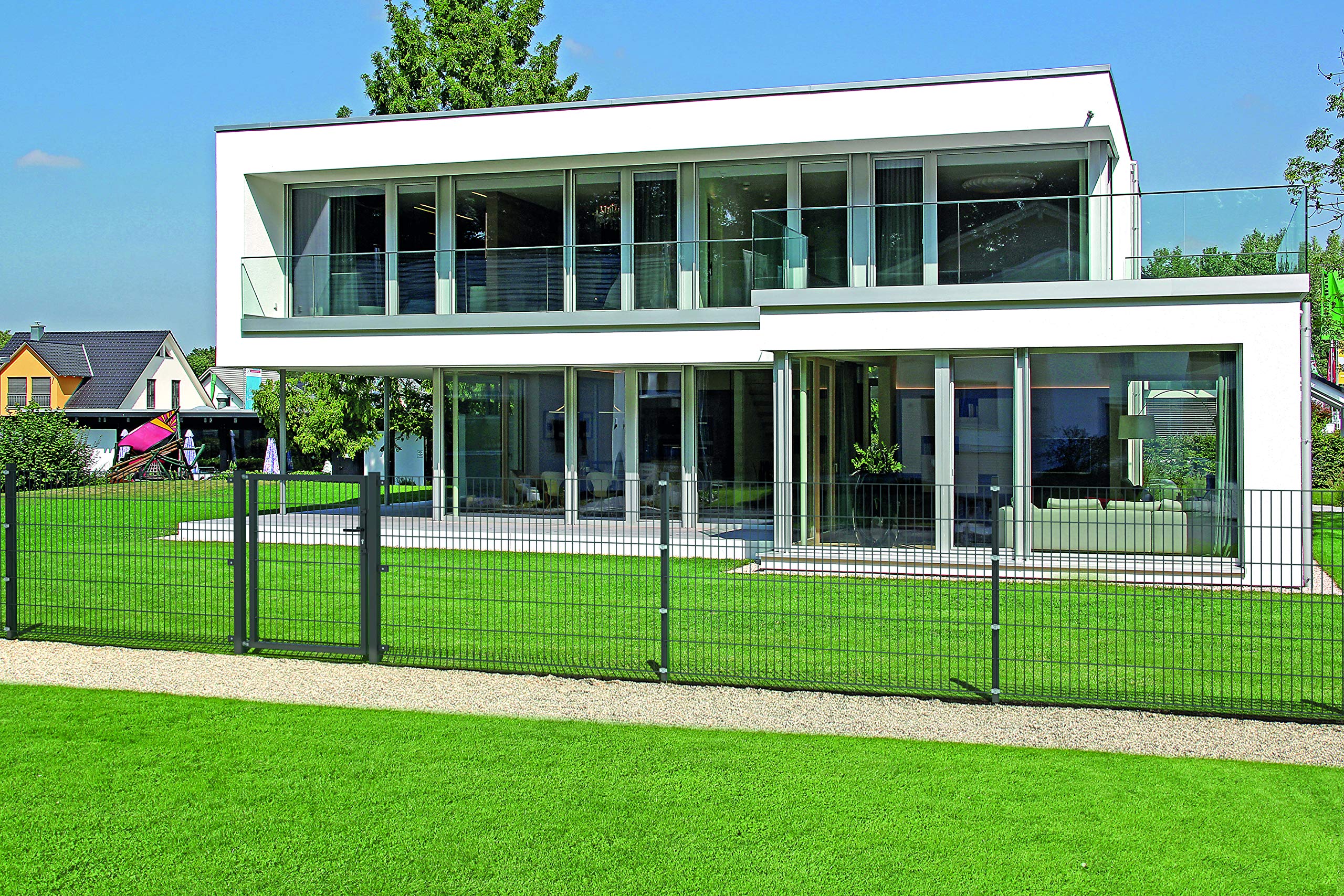 Alberts 650445 Doppeltor Flexo mit Zubehör | verschiedene Breiten und Höhen | anthrazit | Breite 400 cm | Höhe 160 cm