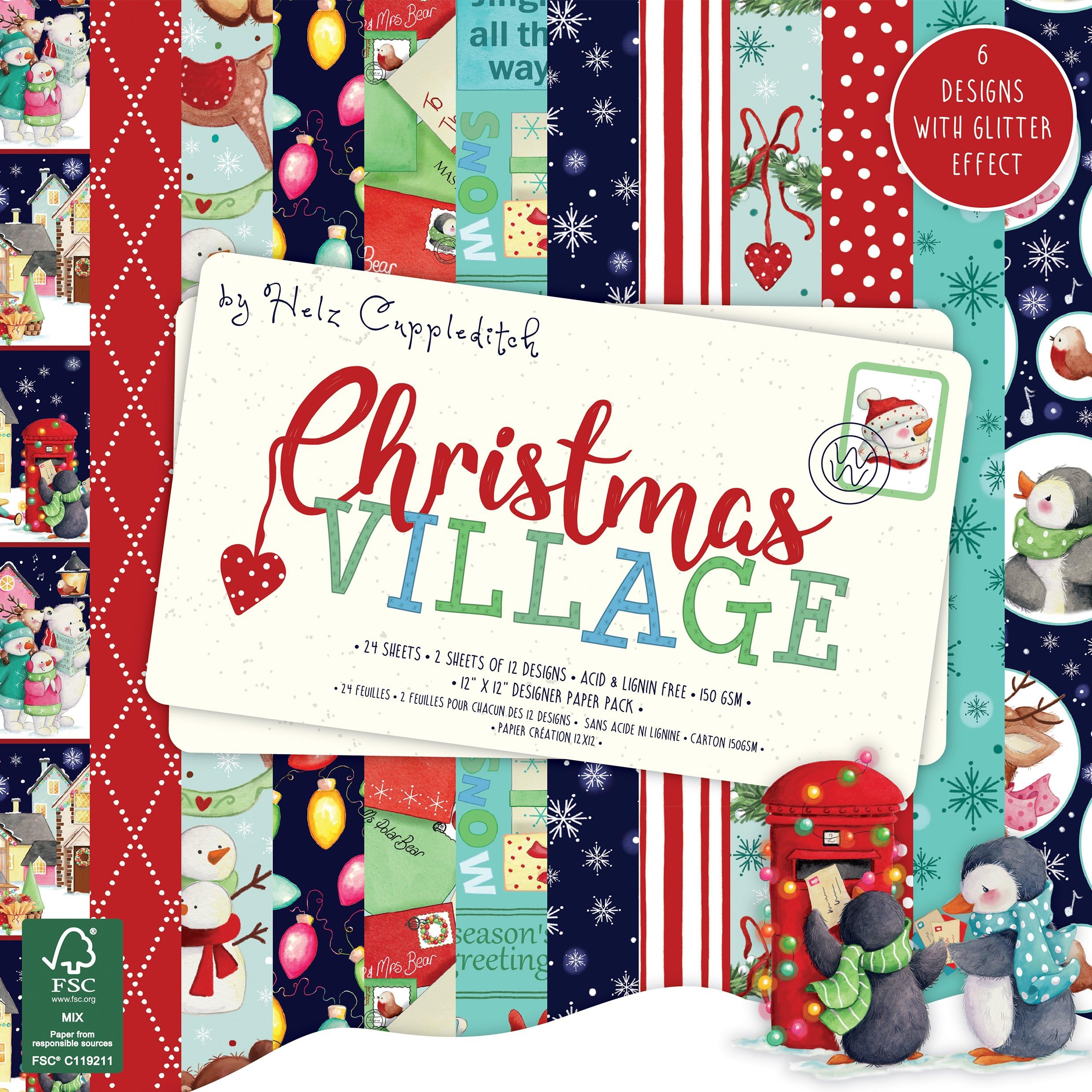 Helz Cuppleditch Christmas - Christmas Village - 12"x12" Paper Pad