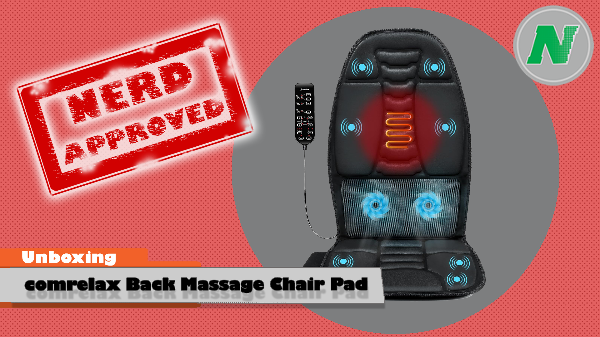 Watch Unboxing The Comrelax Back Massage Chair Pad on Amazon Live