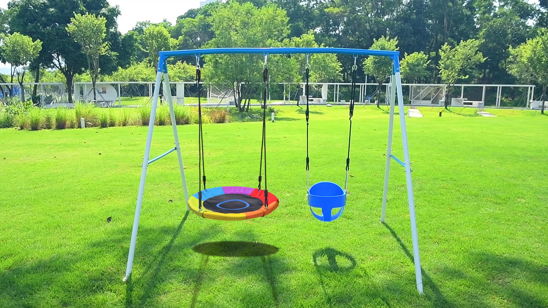 Amazon.com: Trekassy Swing Sets for Backyard, 440lbs Heavy Duty A