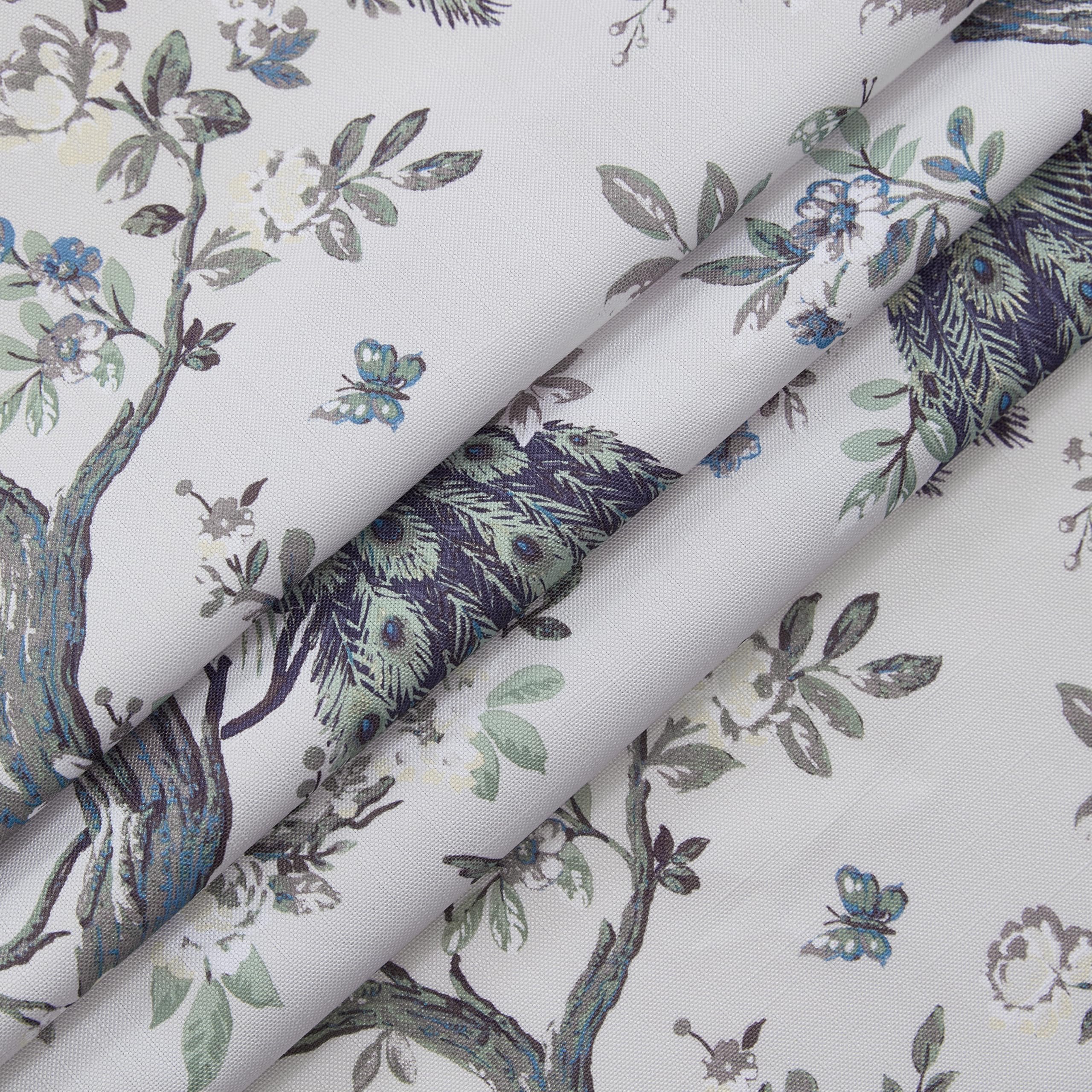 Laura Ashley Belvedere Lot de 2 Rideaux de fenêtre avec Passe-Tringle, 213,4 cm de Long, Toile filtrant la lumière, Paon