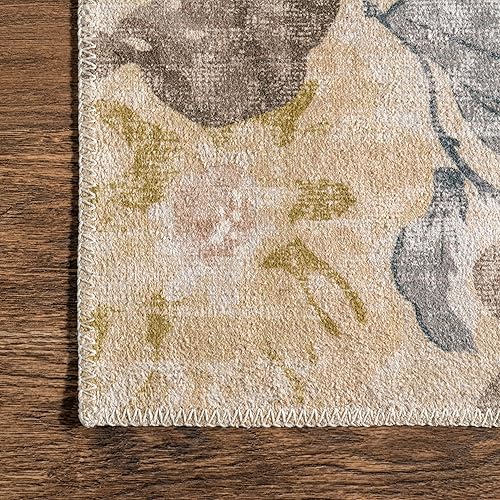 Miniatura 4 de nuLOOM Lilja - Alfombra vintage lavable a máquina, 5 x 8, marrón