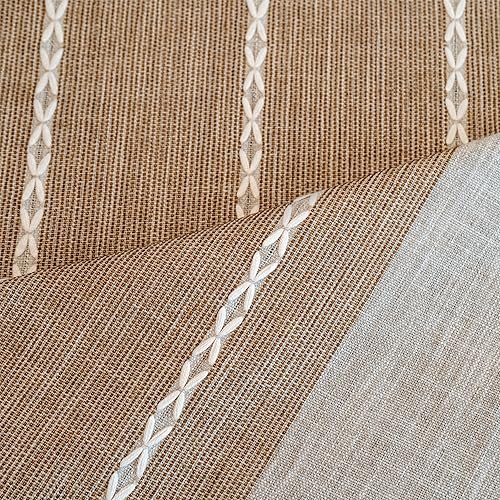Miniatura 6 de Manteles cuadrados pequeños rústicos de lino sin arrugas, lavable, mantel bordado de granja para interiores y exteriores, mesa de café, decoración
