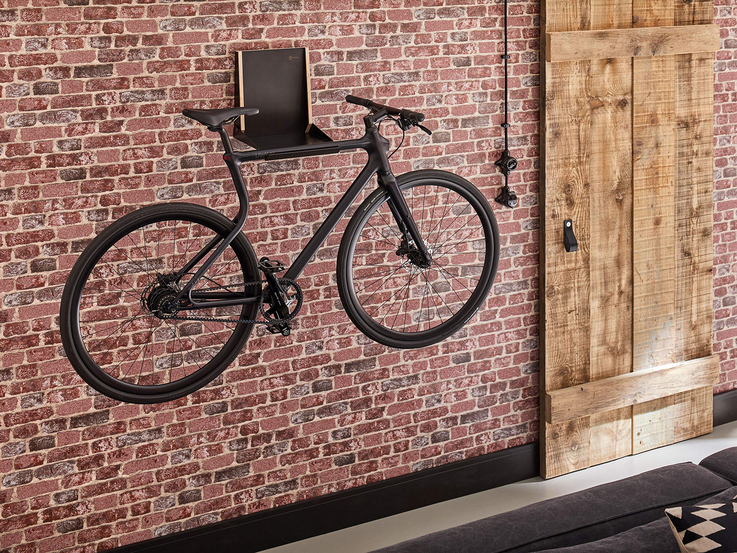 PARAX Klappbare stilvolle Fahrrad-Wandhalterung/Fahrradaufbewahrung/Wandhalter Fahrrad / "Made in Germany" - L-Rack passend für Rennrad Hardtail Cityrad Tourenrad - schwarz oder weiß (schwarz)