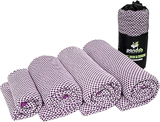 pandoo Bambus Reisehandtuch - Ultraleicht, extrem saugfähig, antibakteriell & schnelltrocknend | Besser als herkömmliche Mikrofaser | Sport-, Reise-, Trekking- & Badetuch