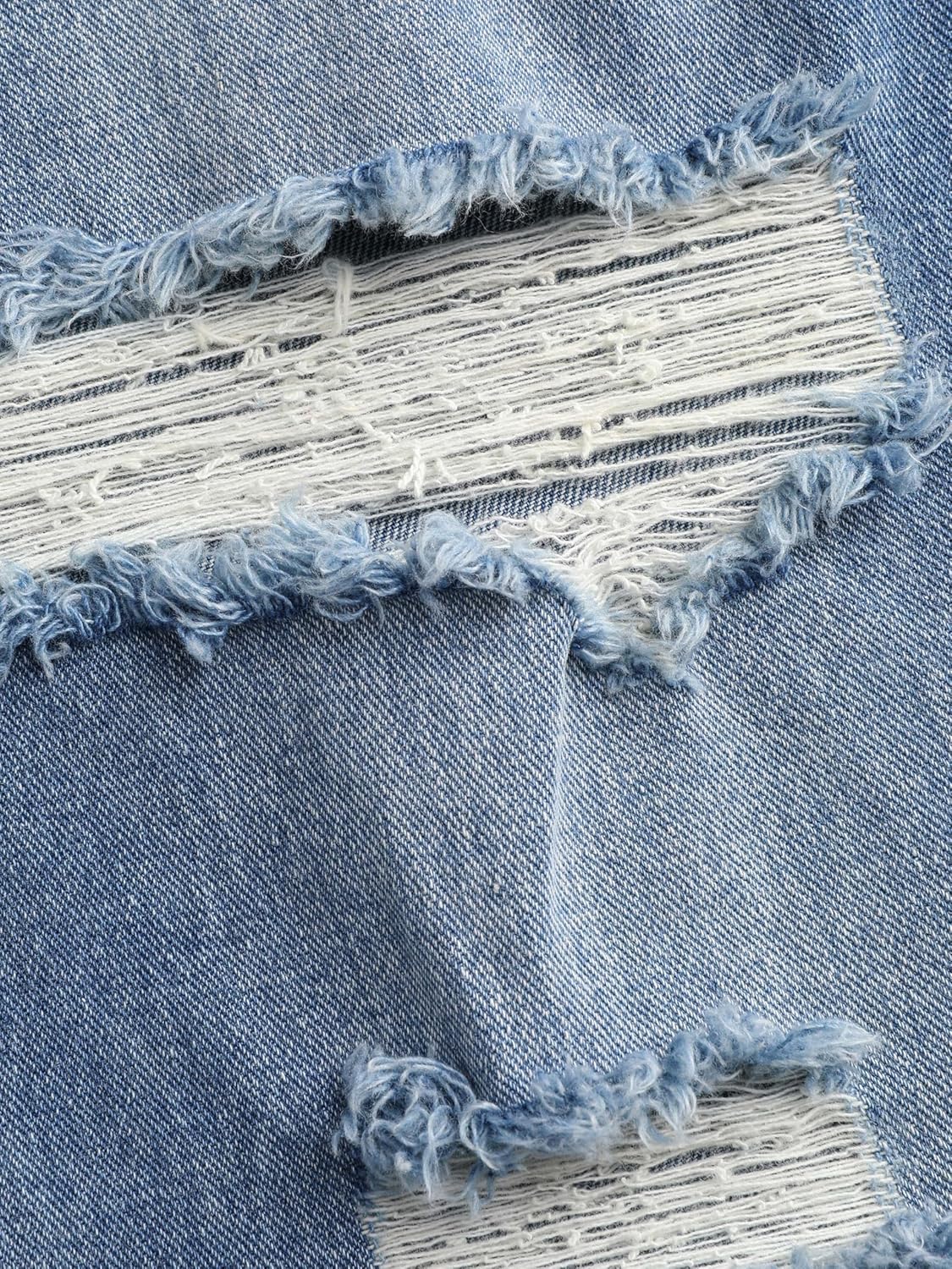 CIDER Women’s Ripped Jeans High Waisted Distressed Baggy Straight Wide Leg Pants - Image 2