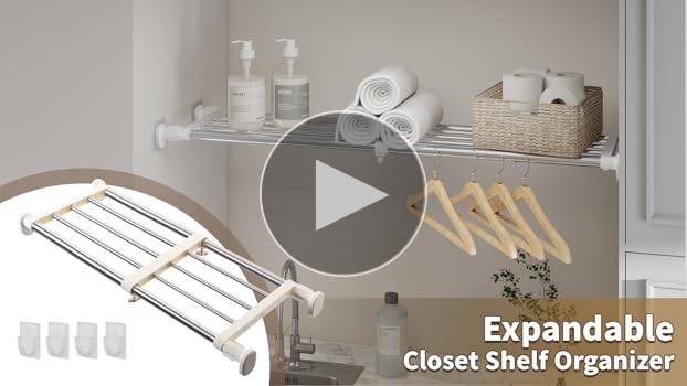 Amazon.com: Hershii Closet Tension Shelf & Rod Expandable