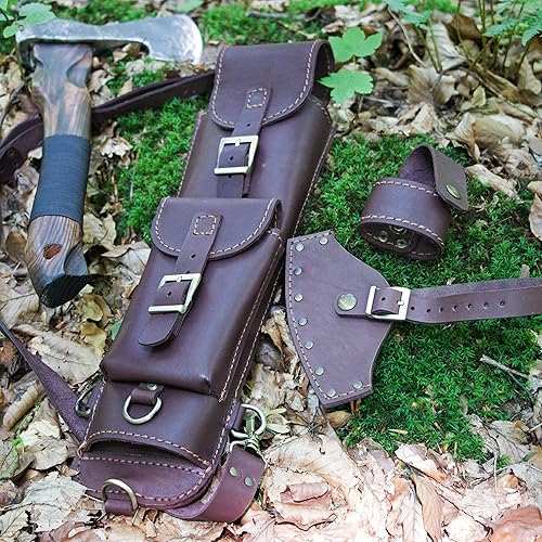 Miniatura 7 de Leather Axe Hatchet Holder Holster With Belt Loop, Stitched Tool Sheath Handmade
