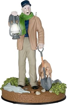 Hallmark Keepsake Christmas Ornament, Disney The Haunted Mansion Collection The Caretaker and His Dog With Light and Sound, Gifts for Disney Fans