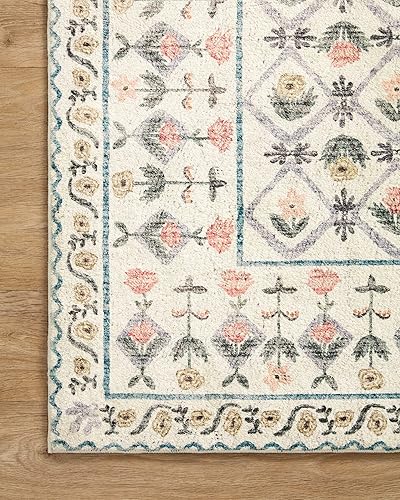 Miniatura 5 de Rifle Paper Co. x Loloi Eden Collection EDE-03 - Alfombra de área de color marfil de 7 pies 6 pulgadas x 9 pies 6 pulgadas