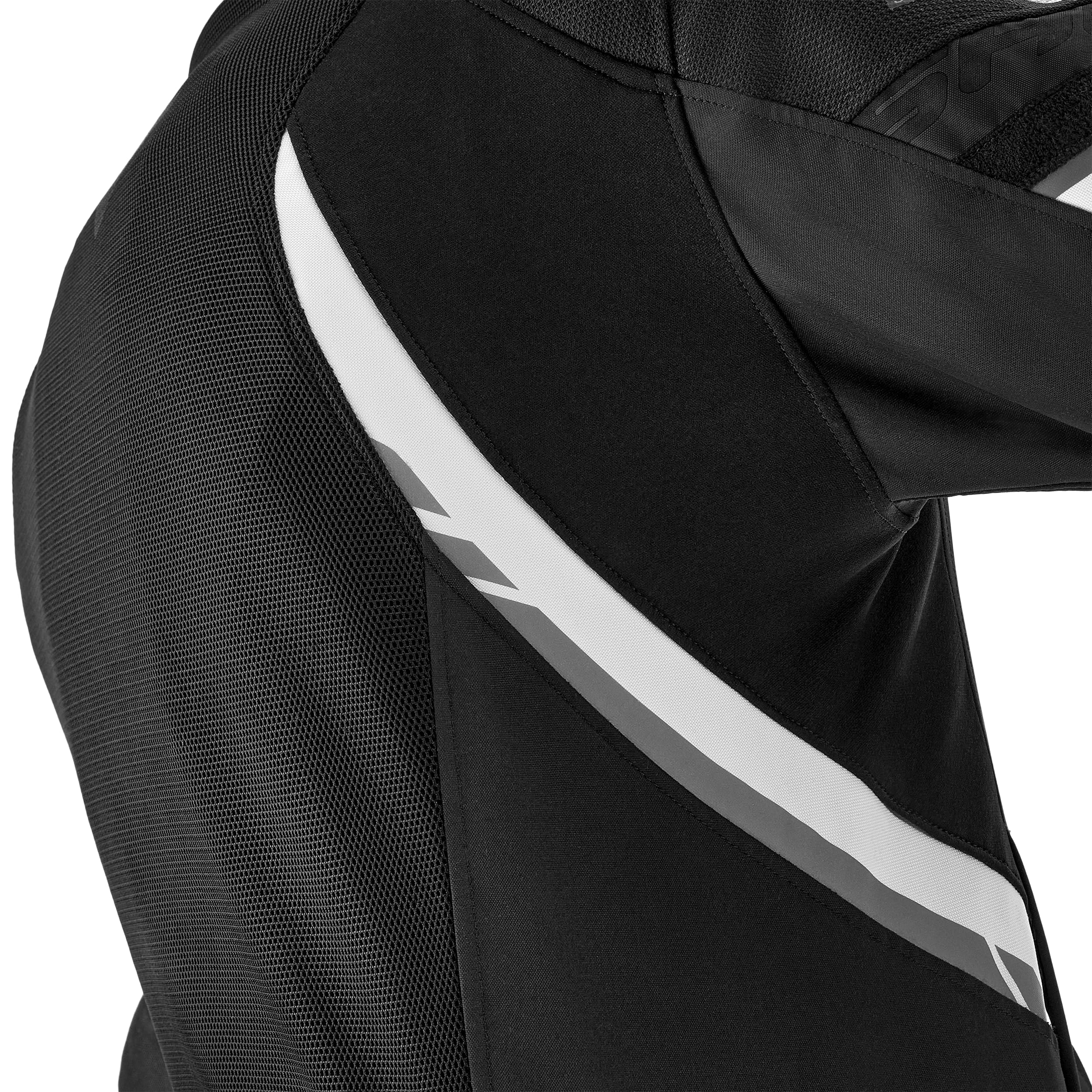 SHIMA MeshPro 2.0 Motorrad Jacke Herren mit Protektoren AirForce Rückenprotektor Motorradjacke Sommer Schulter Protektor Ellbogen Textiljacke Schutzjacken Protektorenjacke Stadt (Männer, Weiß, L)