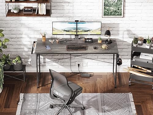 Miniatura 5 de COTUBLR Escritorio para computadora de 63 pulgadas, escritorio de oficina en casa, escritorio grande simple y moderno para dormitorio, escritorio de