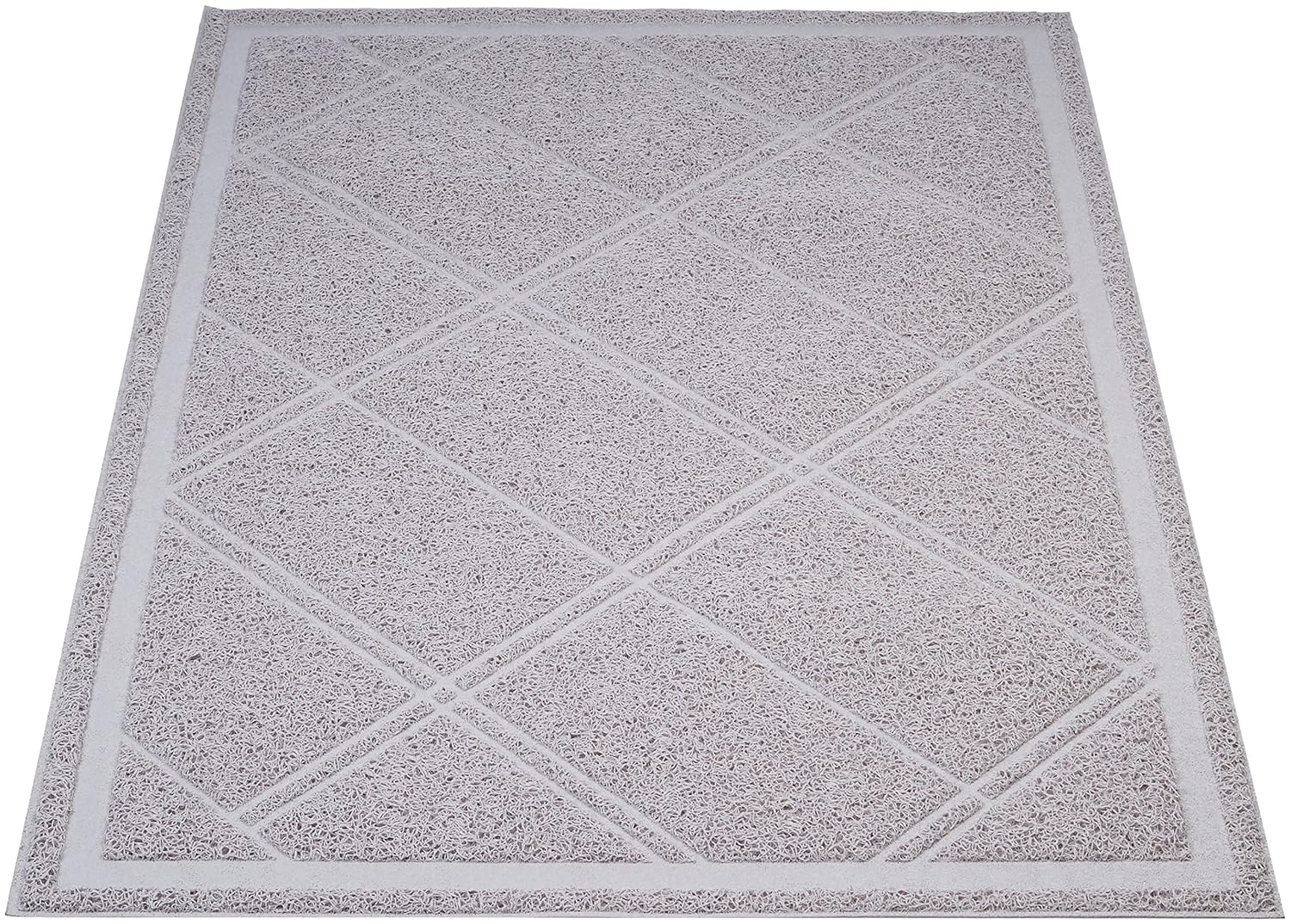 Amazon Basics Less-Mess Cat Litter Box Mat Unscented 24 x 35 Grey