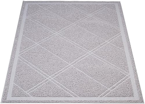 Amazon Basics Less-Mess Litter Trapping Cat Litter Box Mat, Soft