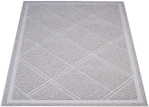 Amazon Basics Less-Mess Cat Litter Box Mat Unscented 24 x 35 Grey