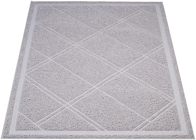 Amazon Basics Less-Mess Cat Litter Box Mat Unscented 24 x 35 Grey