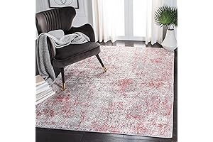 Pink and Grey Safavieh Meadow Accent Rugs for Living Room - 4' x 6'
