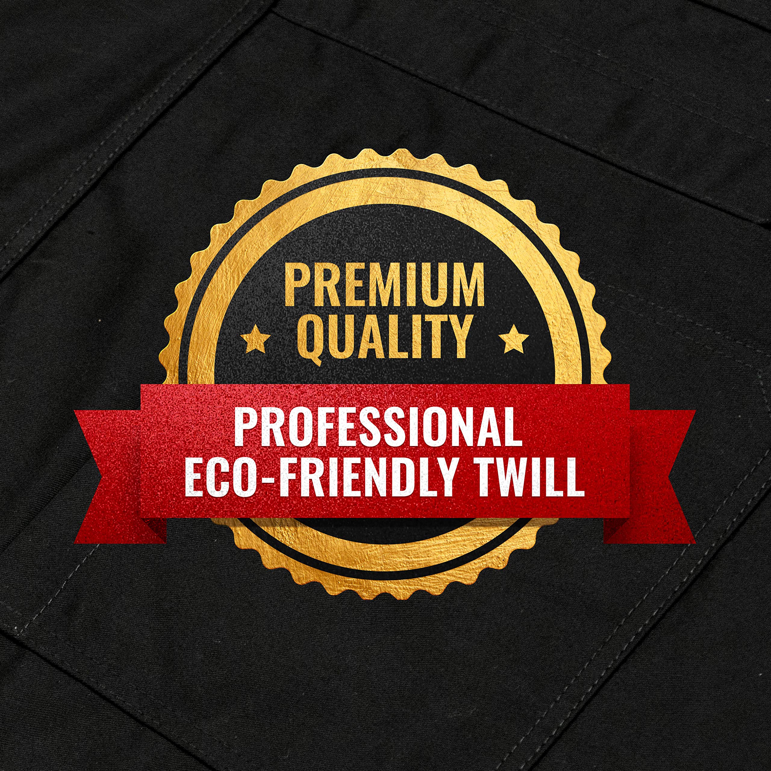 Under NY Sky Fartuch z diagonalu bez wiązania Uniseks No-tie Twill Apron (1 w zestawie)