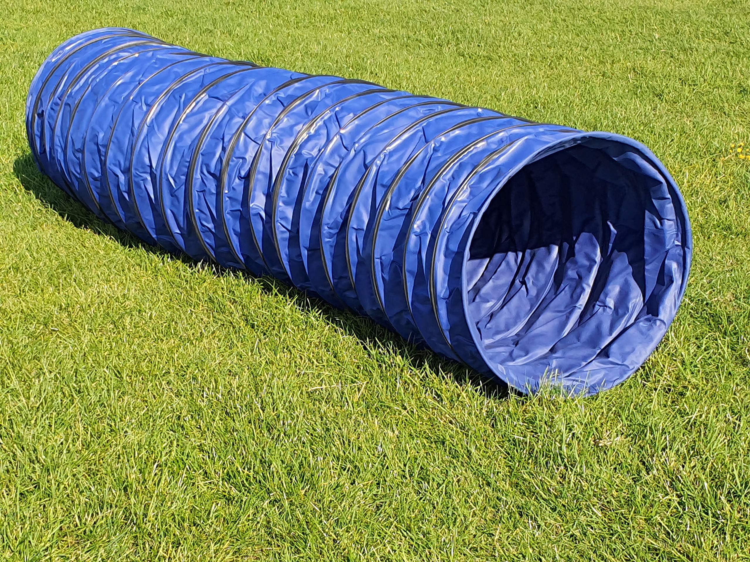 Agility Dog Tunnel – 4 Meter – Blue – FCI Standard/Original/Tournament – Tunnel Wuzz Mann