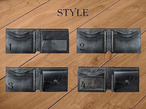 Miniatura 7 de Compas, Men's 3D Genuine Leather Wallet, Handmade wallet, Carved wallet, Tooled wallet, Airbrush Art, Biker wallet, Custom wallet, Personalized