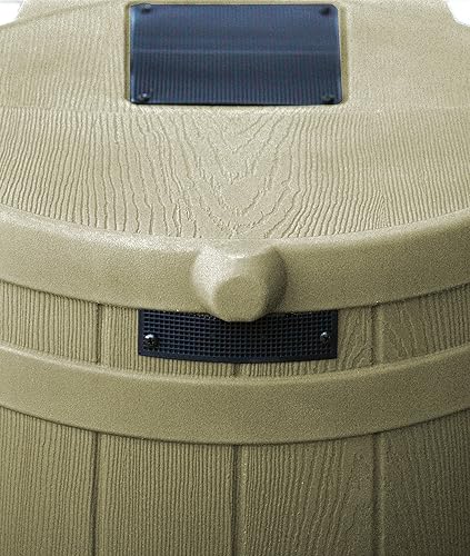 Miniatura 2 de Tanque recolector de agua de lluvia, Good Ideas, Rain Wizard, con válvula desviadora, de 50 galones, Caqui