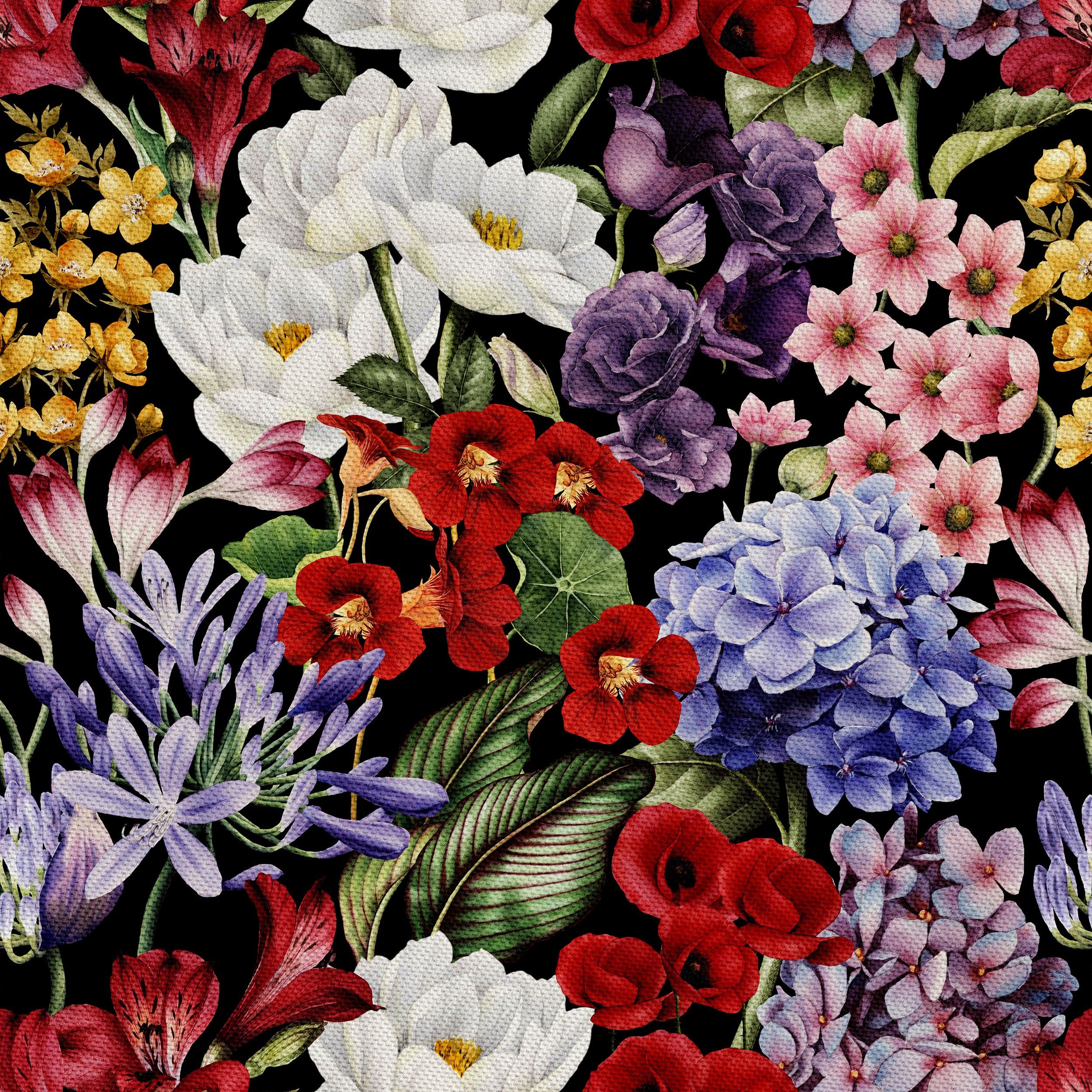 HEKO PANELS Stoff Oxford Wasserdichte Meterware Canvas-Stoff Polyester Stoff Zum Nähen Nähstoffe Dekostoffe Wasserabweisend Blickdicht Bunte Wildblumen 5 Meter 155 x 500 cm