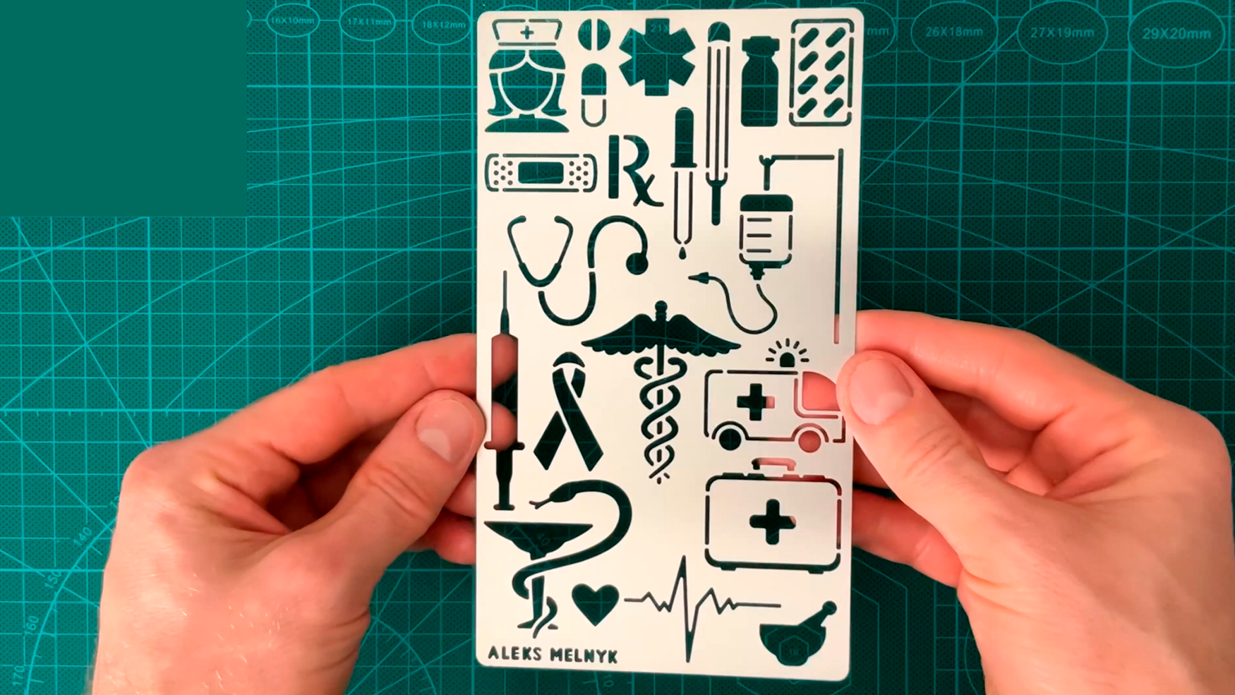 Aleks Melnyk 29 Stencils in Metallo Riutilizzabili per Pittura 2 pe