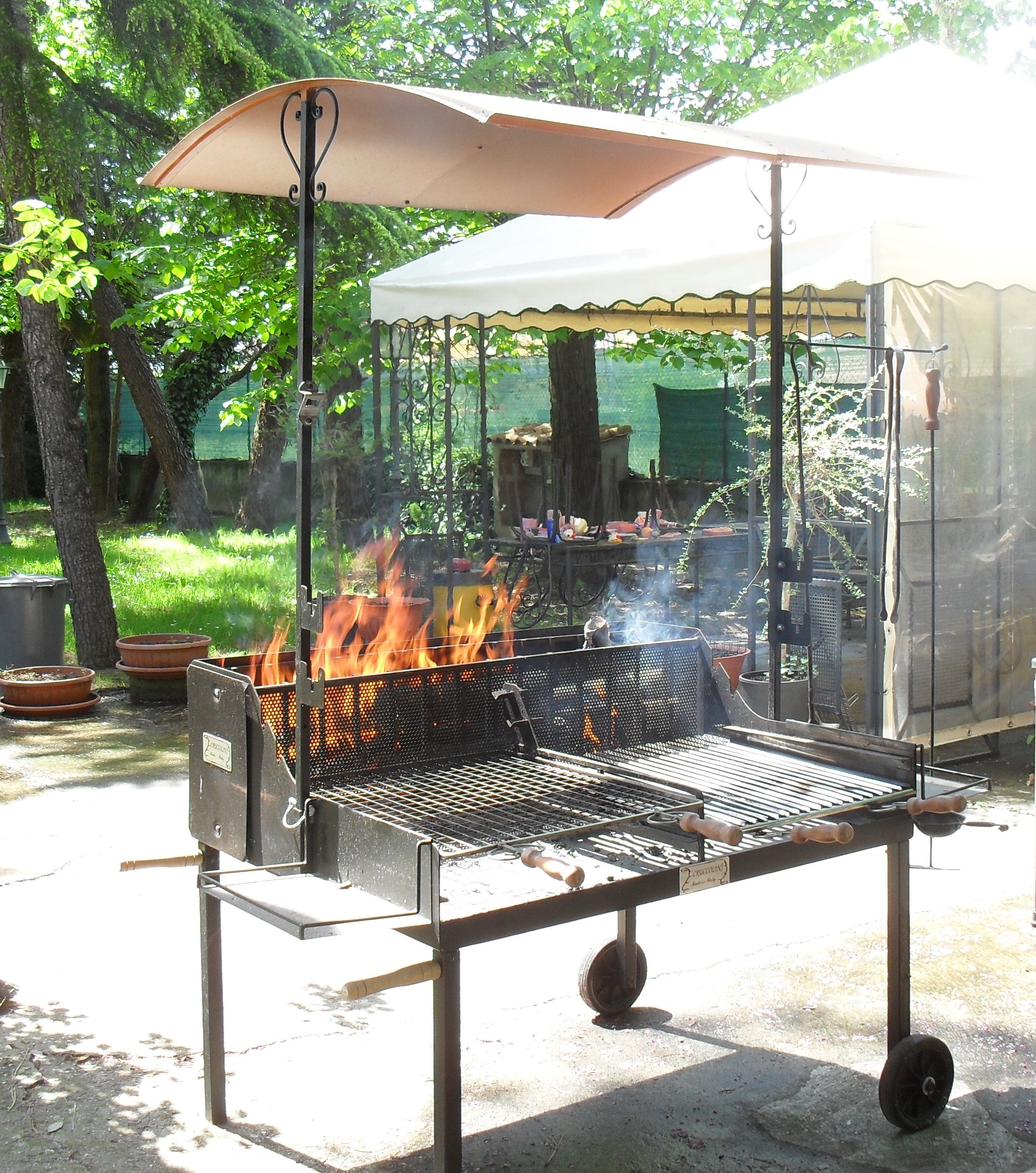 Griglia Barbecue In Acciaio 35x60 Cm - Piedini Incorporati Per Cottura Uniforme - Foto 5