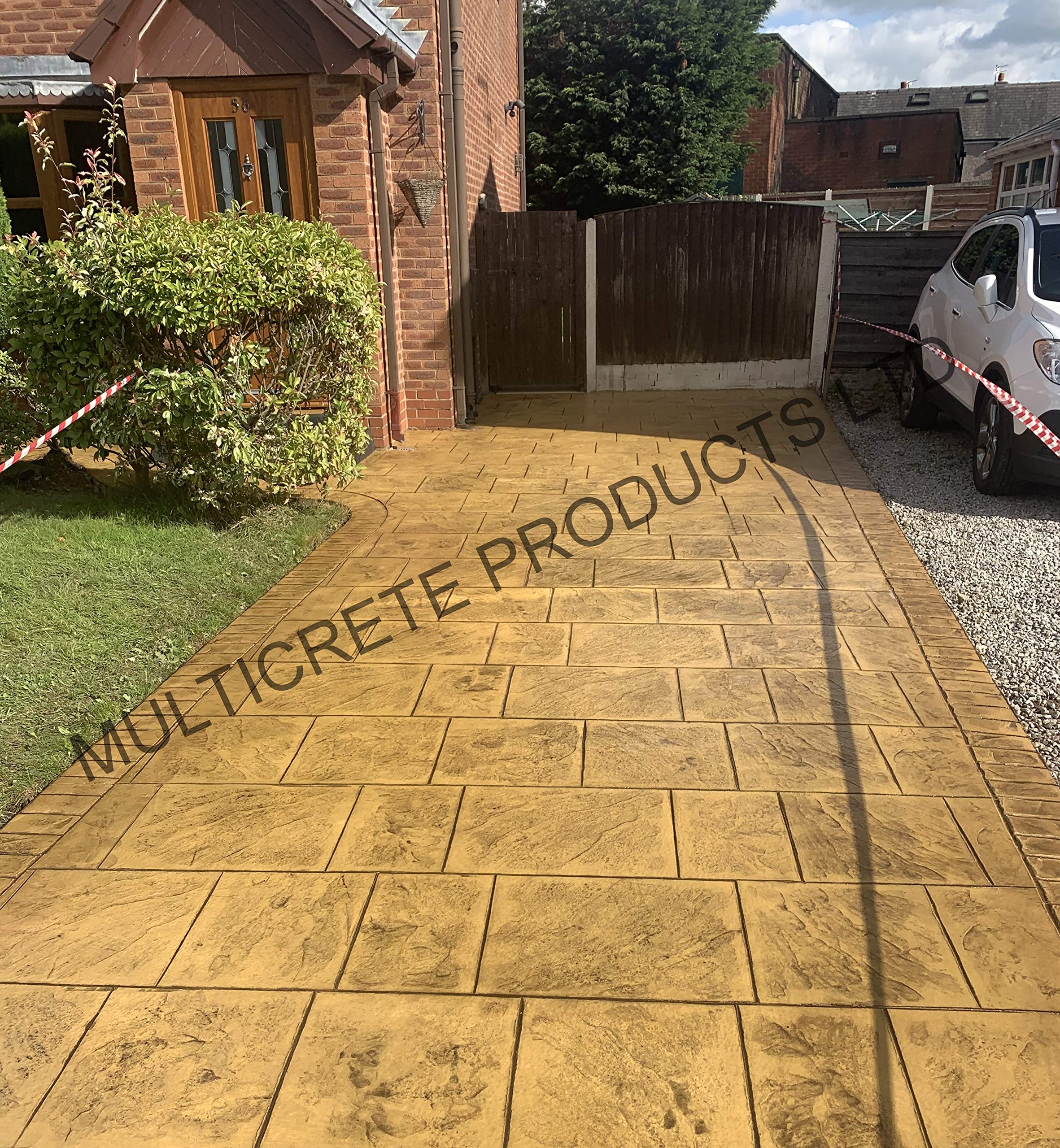 Buy Imprinted Concrete Mats Decorative Concrete Stamps Walkway Slate (Set 6 x Rigid & 1 x