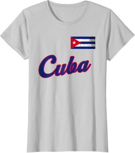 Miniatura 8 de Cuba 2023 Baseball Flag Pride Cubano Beisbol Cuban T-Shirt Black,White,Baby Blue,Silver Grey,Olive Green,Lemon Yellow,Heather Grey,Heather