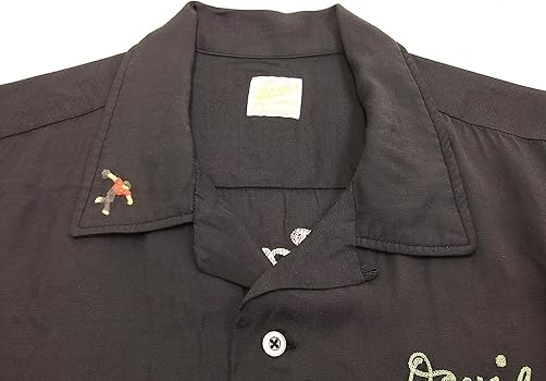 BARNS OUTFITTERS ボウリングシャツ 黒 Amazon.co.jp: [バーンズ アウトフィッターズ] ボウリングシャツ BR