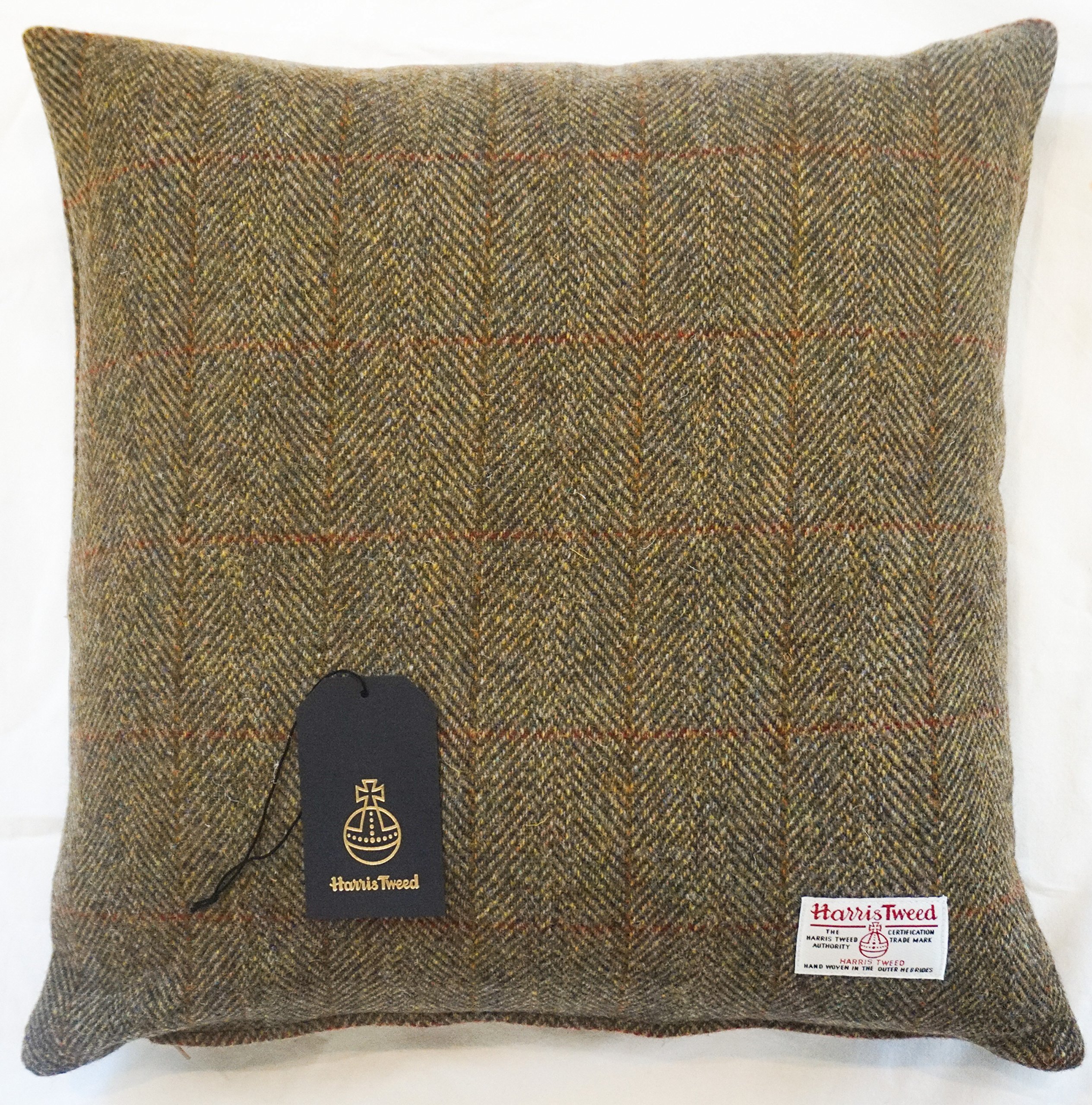 Harris Tweed Cushion Cover - Handmade - 16in x 16in (40cm x 40cm) or 18in x 18in (45cm x 45cm) - Ref.cc705