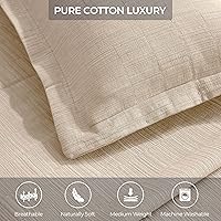 Vista 4 de Superior Juego de colcha y funda de algodón de 3 piezas, decoración de cama para el hogar, colcha decorativa, 2 fundas de almohada, peso medio