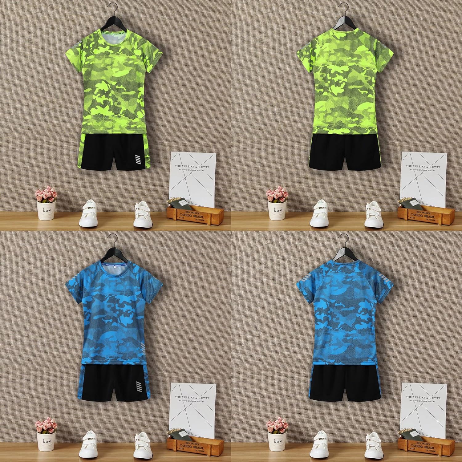 Boys Summer Clothing Sets Kids Outfit Set Camouflage Short Sleeve T-Shirt+ Shorts Sportswear 3-13Years - Image 7