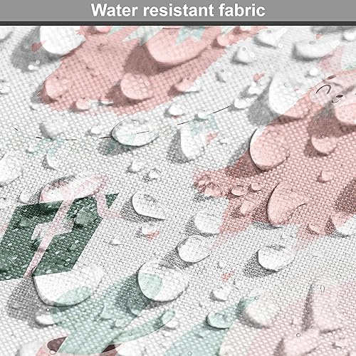 Miniatura 732 de Ambesonne The Yard - Tela de hibisco de flores tropicales en tonos de la vida real, tela decorativa para tapicería, cestas de almacenamiento